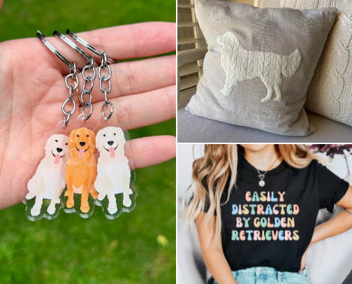 Golden Retriever lovers cover photo collage