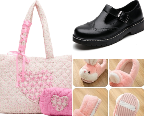 bags + shoes cover photo collage