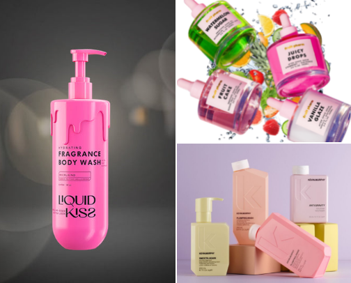Shower products cover photo collage