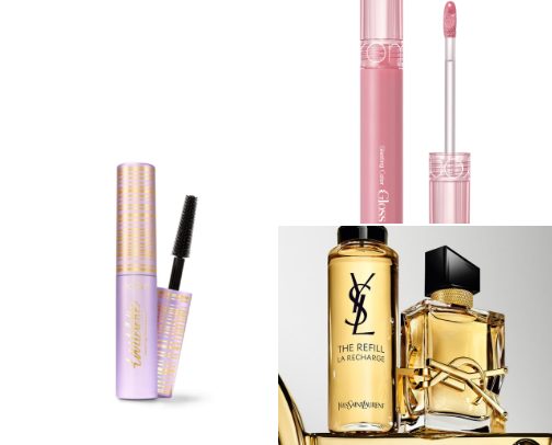 Makeup Staples: Lashes, Lips, Brushes & Scents cover photo collage