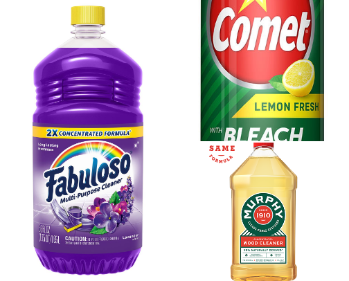 Cleaning products cover photo collage