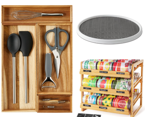 Organize with me - see what I use to organize my kitchen cover photo collage