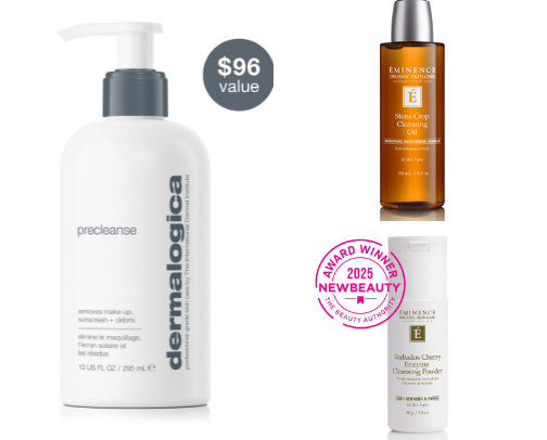GLOWING skincare from a professional cover photo collage