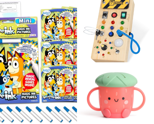 Great Toddler Travel Items cover photo collage