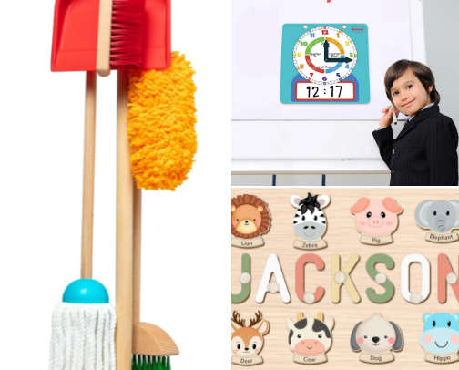 Toys low stimulation and for their development cover photo collage