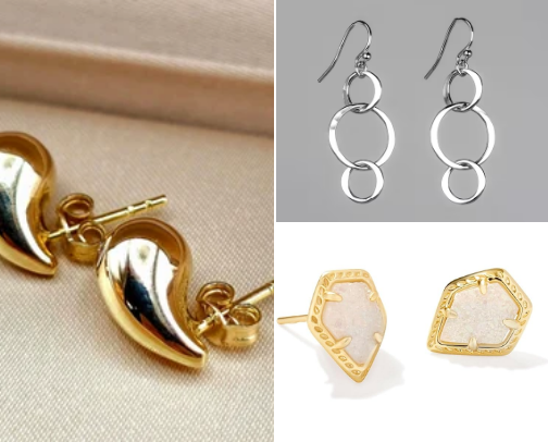 Earrings. cover photo collage