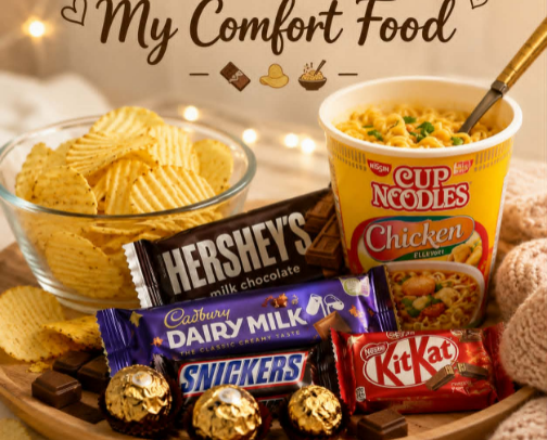 My Comfort Foods 🍫 cover photo collage