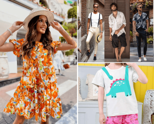Summer clothes cover photo collage