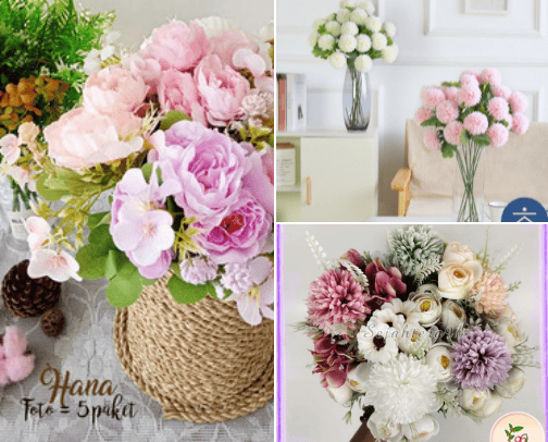 Bunga Artficial Dekorasi cover photo collage