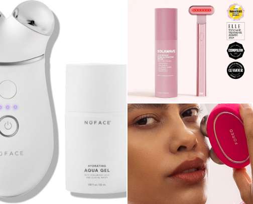 Favorite skincare products cover photo collage