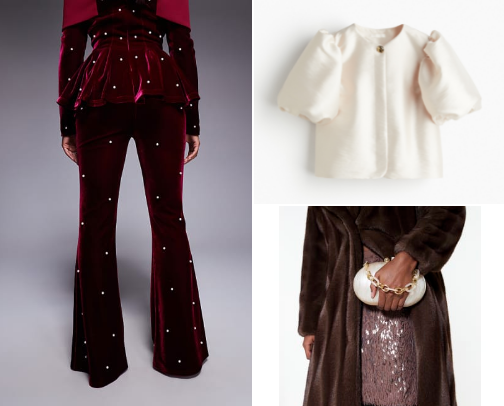 Christmas work's do outfits cover photo collage