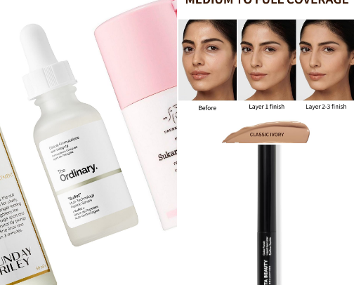 Skincare cover photo collage