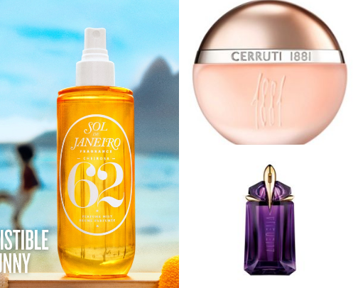 Perfumes/body mists cover photo collage