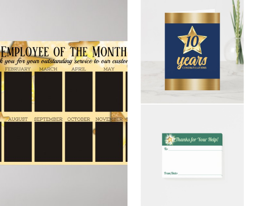 Gold Star Employee Recognition Displays & Awards cover photo collage