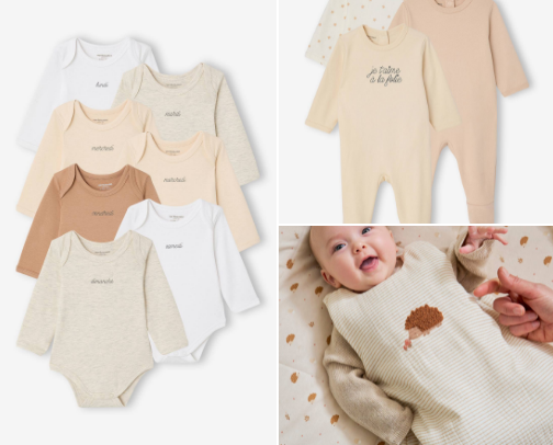 Les indispensables bébé Vertbaudet cover photo collage