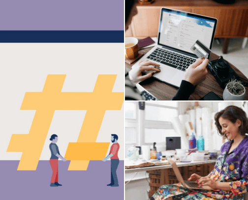 Five Ideas For Moms To Make Money Online 📲 cover photo collage