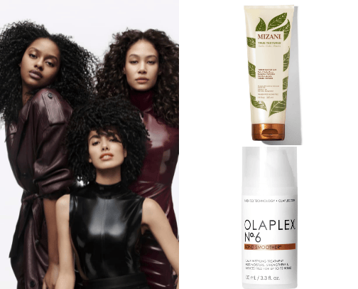 Curly hair products cover photo collage
