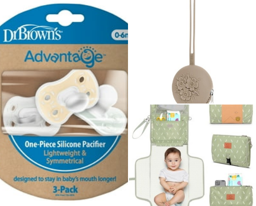 Everything in my diaper bag cover photo collage