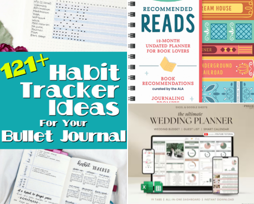 Digital Planner Templates cover photo collage