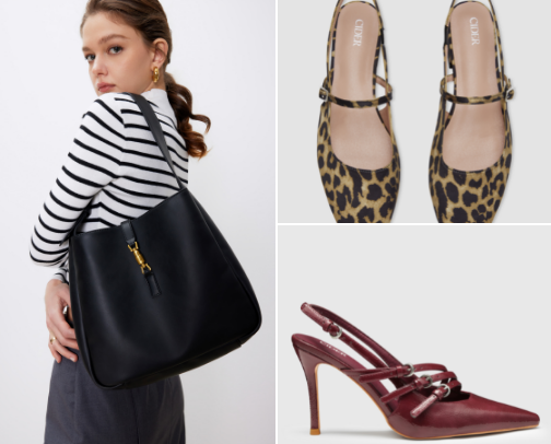 Shoes and bags cover photo collage