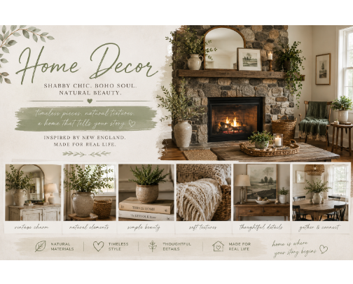 Shabby Chic Meets Boho ⭐ cover photo collage