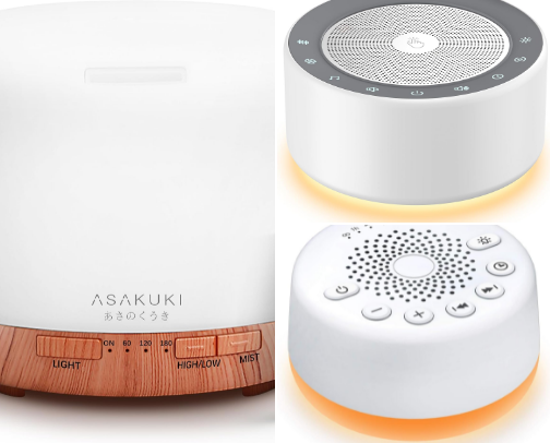 Color Noise Machine with Adjustable Night Light cover photo collage