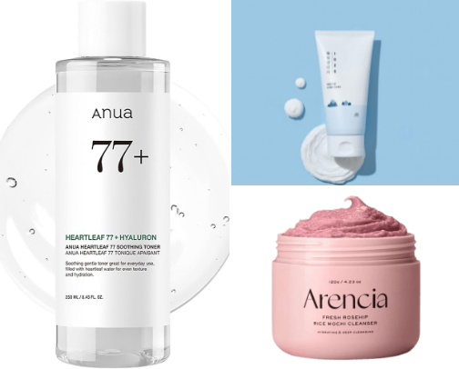 Glass skin skincare ✨ cover photo collage