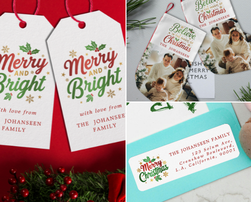 Christmas Cards and Gifts cover photo collage