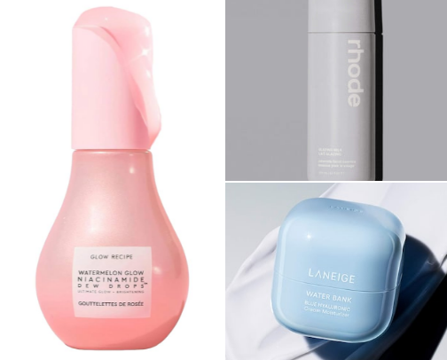 dry/sensitive | skincare must-haves 🫧🧴🎀 cover photo collage