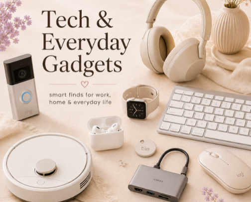 Tech & Everyday Gadgets cover photo collage