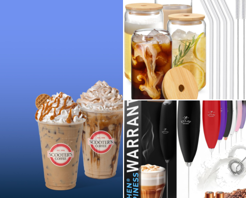 Coffee Station Must-Haves: Iced Coffee Bar at Home cover photo collage