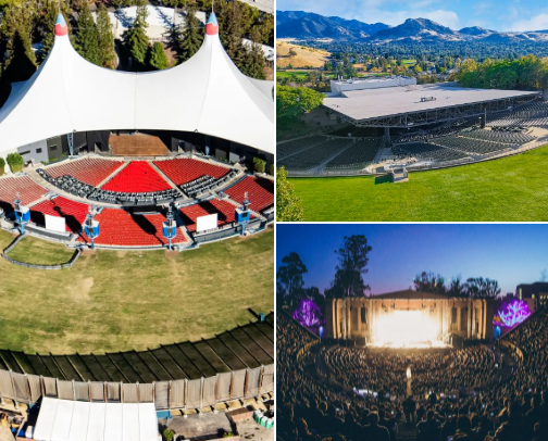 Concert venues cover photo collage