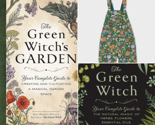 Green witch garden supplies cover photo collage