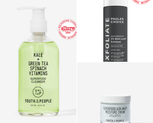 Glowy Skincare Faves cover photo collage