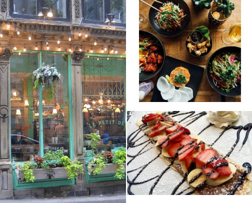 Dining Out in Old Montreal Quebec cover photo collage