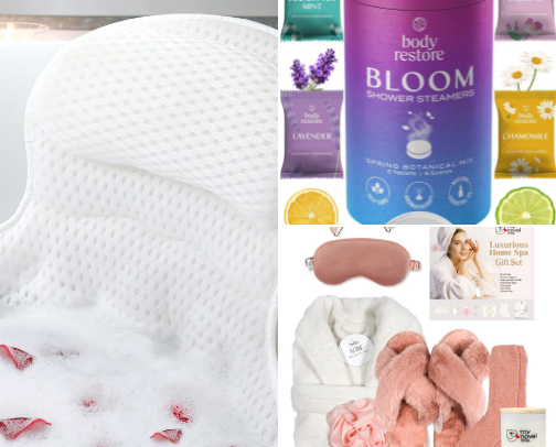 Spa Bathroom Essentials | Soft Girl Aesthetic cover photo collage