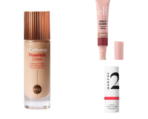 Products for light makeup cover photo collage