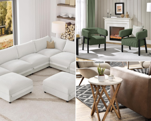 Living Room Finds That Bring It All Together cover photo collage