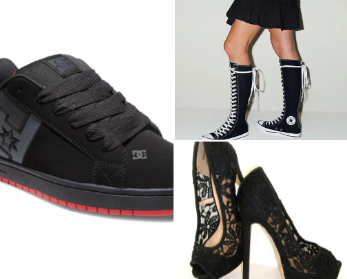 Alternative girl shoe must haves cover photo collage