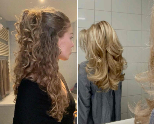 Affordable Curly , blow out , wands cover photo collage