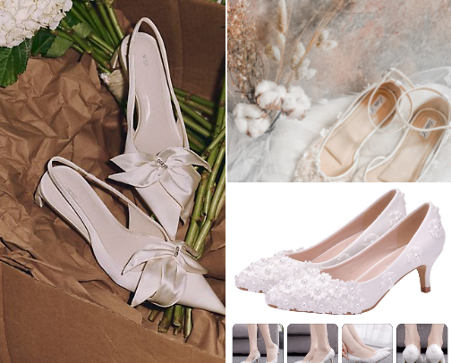 Bridal heels cover photo collage