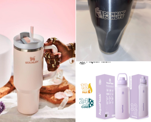 My go to tumblers and water bottles.. cover photo collage