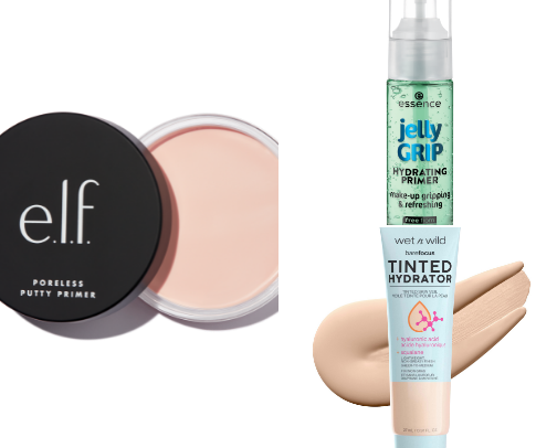 Drugstore makeup routine cover photo collage