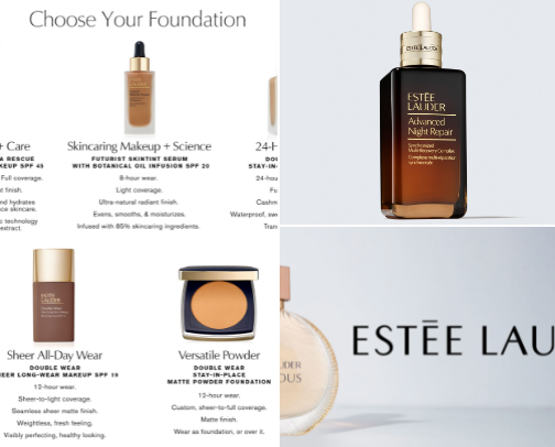 ESTEE LAUDER cover photo collage