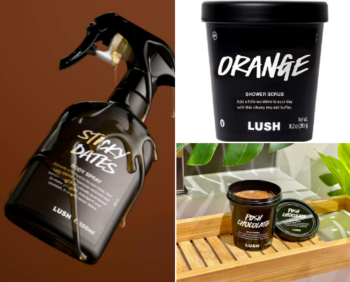 lush products that smell divine cover photo collage