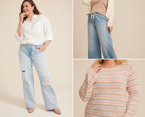 Perfect plus size clothing choices for the spring cover photo collage