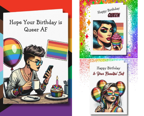 Funny & Sarcastic Cards for the LGBTQIA+ Community cover photo collage