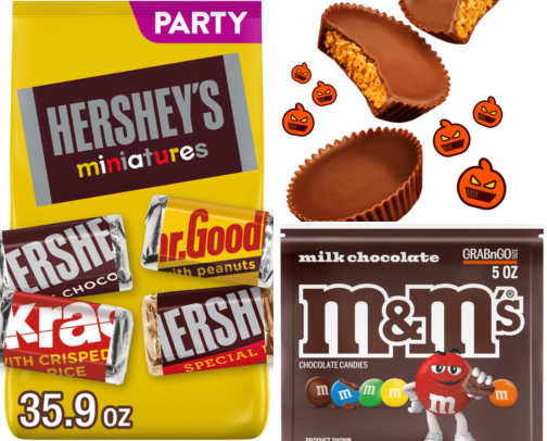 Halloween Candy & Chocolate Favorites for Trick-or-Treaters! cover photo collage