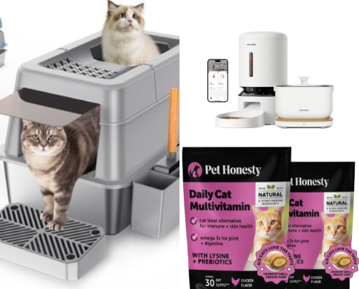 if you spoil your cats, you’ll love these items cover photo collage
