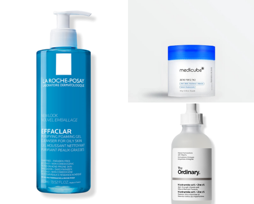 Skincare products cover photo collage